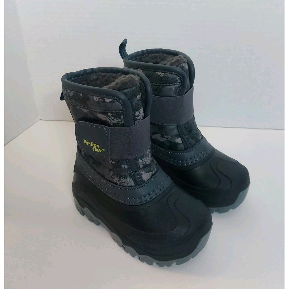 Wester Cheff‎  Boys  Snow Boots Winter Furry Grey Size 7-8